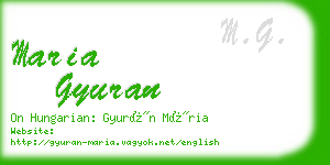 maria gyuran business card